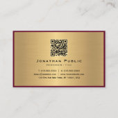 エレガントモダンプロフェッショナル 名刺 (裏面)