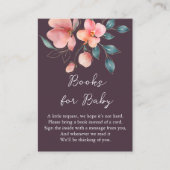 エレガントモダンベビー用のピンクと金ゴールドのフローラ エンクロージャーカード (正面)
