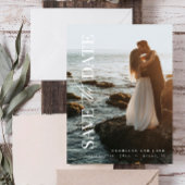 エレガントモダンポートレート写真の保存日付 ポストカード