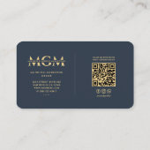 エレガントモダンマーケティングダークブルーモノグラム 名刺 (裏面)