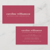 エレガントモダンマ無地のゼンタ 名刺 (正面/裏面)