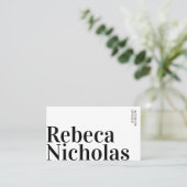 エレガントモダンミニマルインテリア設計者 名刺 (スタンド正面)