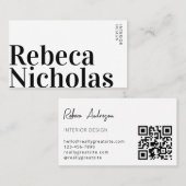 エレガントモダンミニマルインテリア設計者 名刺 (正面/裏面)