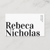 エレガントモダンミニマルインテリア設計者 名刺 (正面)