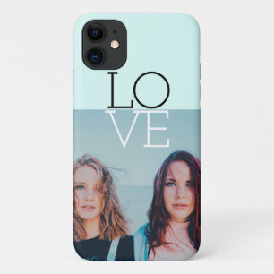 エレガントモダンミニマルカスタムlove photo iPhone 11 ケース