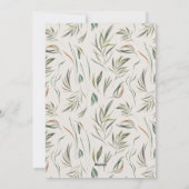 エレガントモダンミニマルクリーム植物体 シーズンカード (裏面)