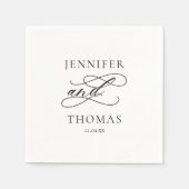 エレガントモダンミニマルシンプルおもしろい結婚事実 スタンダードカクテルナプキン (正面)