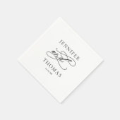 エレガントモダンミニマルシンプルおもしろい結婚事実 スタンダードカクテルナプキン (角)