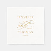 エレガントモダンミニマルシンプルおもしろい結婚事実 スタンダードカクテルナプキン (正面)