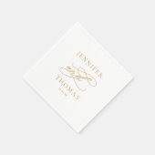 エレガントモダンミニマルシンプルおもしろい結婚事実 スタンダードカクテルナプキン (角)