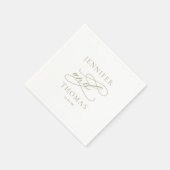 エレガントモダンミニマルシンプルおもしろい結婚事実 スタンダードカクテルナプキン (角)