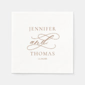 エレガントモダンミニマルシンプルおもしろい結婚事実 スタンダードカクテルナプキン (正面)