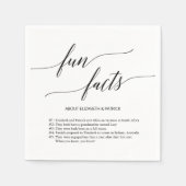 エレガントモダンミニマルシンプルおもしろい結婚事実 スタンダードカクテルナプキン (正面)