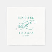 エレガントモダンミニマルシンプルおもしろい結婚事実 スタンダードカクテルナプキン (正面)