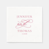 エレガントモダンミニマルシンプルおもしろい結婚事実 スタンダードカクテルナプキン (正面)