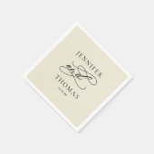 エレガントモダンミニマルシンプルおもしろい結婚事実 スタンダードカクテルナプキン (角)