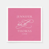 エレガントモダンミニマルシンプルおもしろい結婚事実 スタンダードカクテルナプキン (正面)