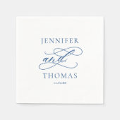エレガントモダンミニマルシンプルおもしろい結婚事実 スタンダードカクテルナプキン (正面)