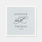 エレガントモダンミニマルシンプルおもしろい結婚事実 スタンダードカクテルナプキン (正面)