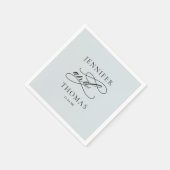 エレガントモダンミニマルシンプルおもしろい結婚事実 スタンダードカクテルナプキン (角)