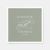 エレガントモダンミニマルシンプルおもしろい結婚事実 スタンダードカクテルナプキン (正面)