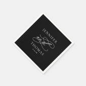 エレガントモダンミニマルシンプルおもしろい結婚事実 スタンダードカクテルナプキン (角)