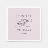 エレガントモダンミニマルシンプルおもしろい結婚事実 スタンダードカクテルナプキン (正面)