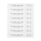 エレガントモダンミニマルシンプルスト結婚スクリプト ラップアラウンドラベル (シート)