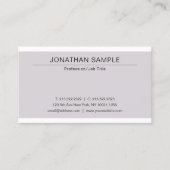 エレガントモダンミニマルデザインプレーントレンディー 名刺 (正面)