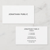 エレガントモダンミニマルデザイン署名マット 名刺 (正面/裏面)