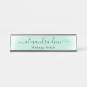 エレガントモダンミニマルパステル デスクネームプレート (正面)