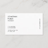 エレガントモダンミニマルプロフェッショナルシンプル 名刺 (裏面)