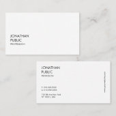 エレガントモダンミニマルプロフェッショナルシンプル 名刺 (正面/裏面)