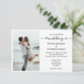 エレガントモダンミニマル写真結婚s 招待状 (スタンド正面)