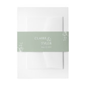 エレガントモダンミニマル淡い色のグ結婚リーン 招待状ベリーバンド (正面例)