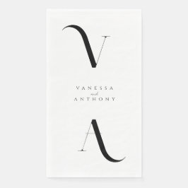 エレガントモダンミニマル白黒結婚ズ