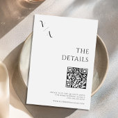 エレガントモダンミニマル白黒結婚ズ エンクロージャーカード