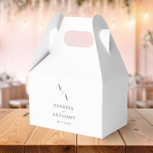 エレガントモダンミニマル白黒結婚ズ フェイバーボックス