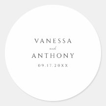 エレガントモダンミニマル白黒結婚ズ