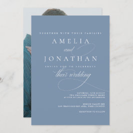 エレガントモダンミニマル結婚スクリプトの起動 招待状