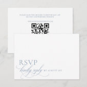 エレガントモダンミニマル結婚スクリプト 出欠カード (正面/裏面)