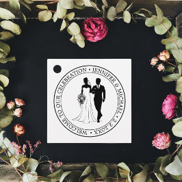 エレガントモダンミニマル結婚タイポグラフィ夫婦 フェイバータグ