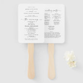 エレガントモダンミニマル結婚ファン ハンドファン (正面&裏面)