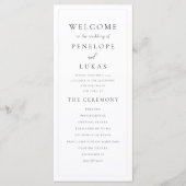 エレガントモダンミニマル結婚式 プログラム (正面)