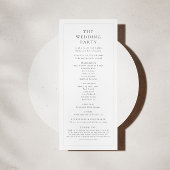 エレガントモダンミニマル結婚式 プログラム