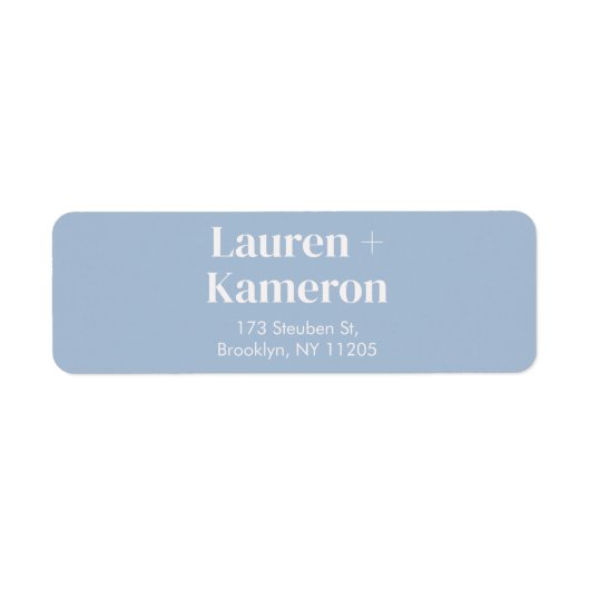 エレガントモダンミニマル結婚戻りラベル ラベル (正面)