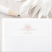 エレガントモダンミニマル結婚戻りラベル ラベル (インサイチュ)