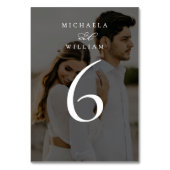 エレガントモダンミニマル結婚書道 テーブルナンバー (裏面)