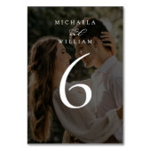 エレガントモダンミニマル結婚書道 テーブルナンバー (正面)