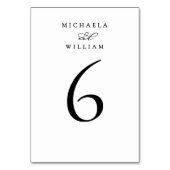 エレガントモダンミニマル結婚書道 テーブルナンバー (裏面)